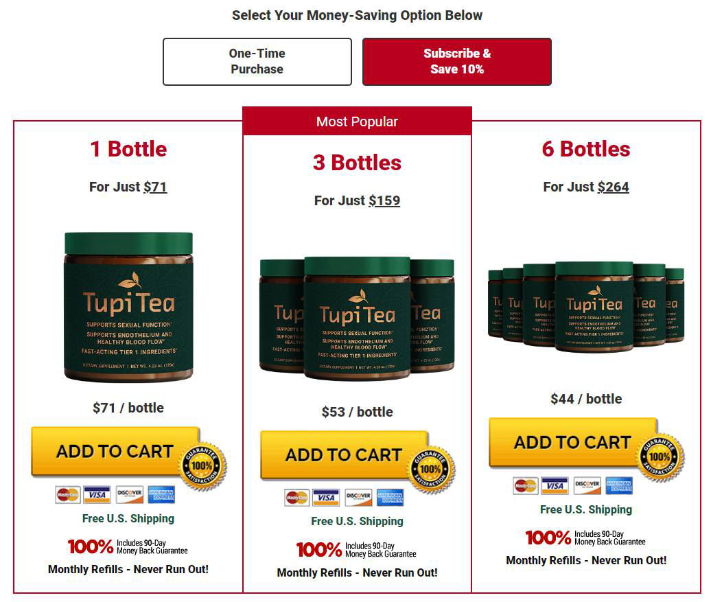 Tupi Tea best pricing